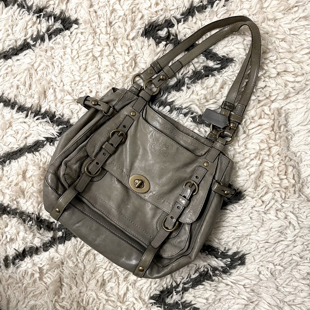 00s grey Coach bag - heritage collection